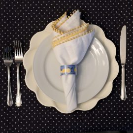 Bright Lemon Lux + Table Napkin Ring Setup