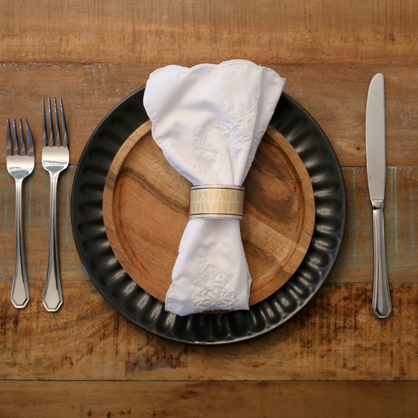 Butter Lattice Lux + Table Napkin Ring Setup