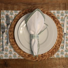 Mint Sprig Lux + Table Napkin Ring Setup