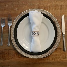 Mod Trellis Lux + Table Napkin Ring Setup