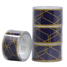 Navy Geometric Lux + Table Napkin Rings