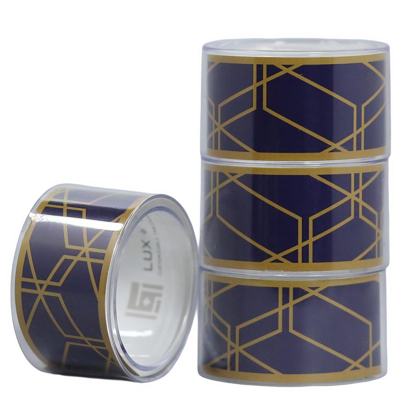 Navy Geometric Lux + Table Napkin Rings
