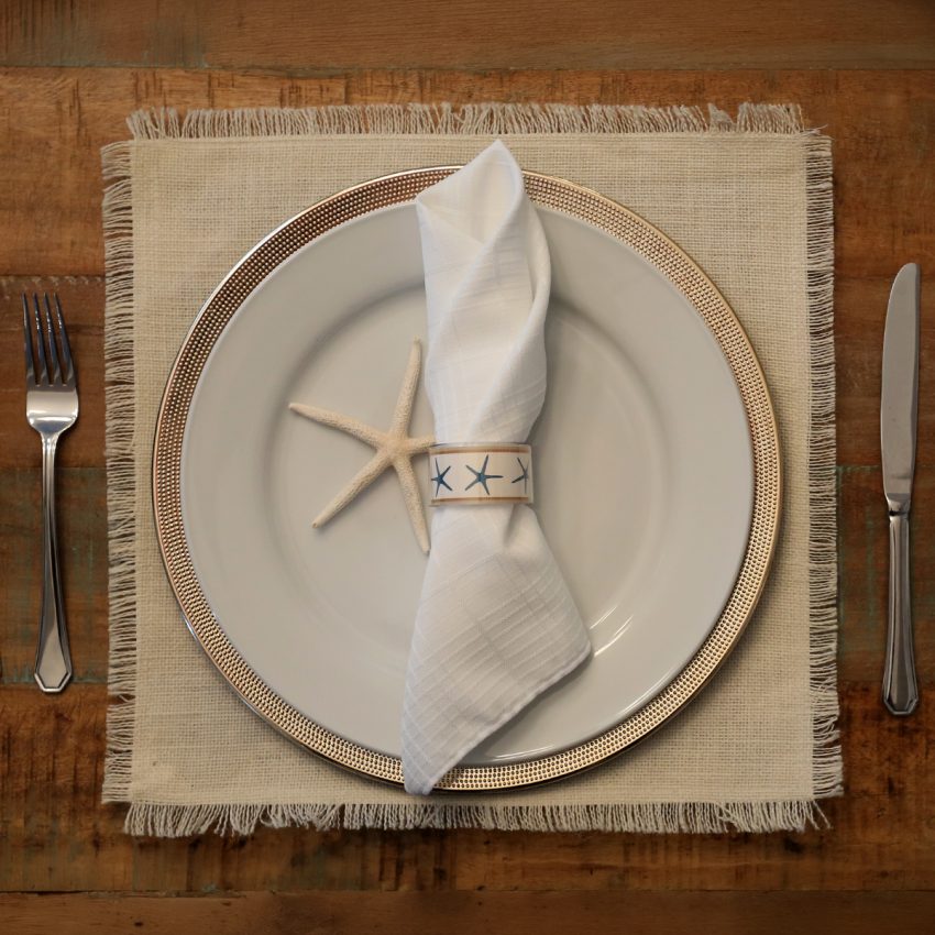 Subtle Starfish Lux + Table Napkin Ring Setup